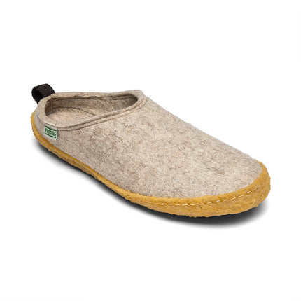 Kyrgies Outdoor Wool Slides — Natural Rubber Sole Slippers