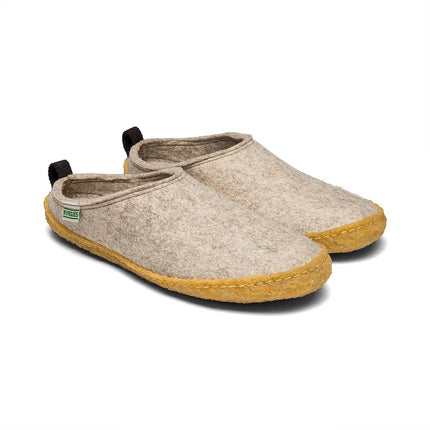 Kyrgies Outdoor Wool Slides — Natural Rubber Sole Slippers