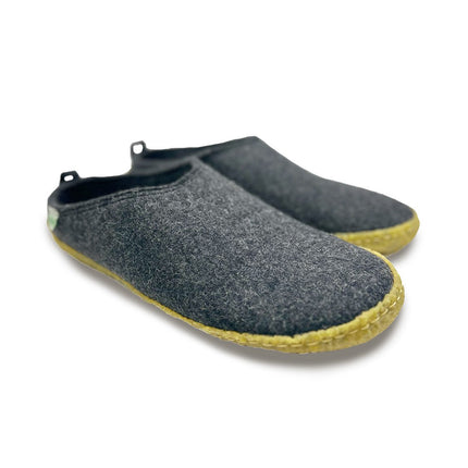 Kyrgies Outdoor Wool Slides — Natural Rubber Sole Slippers