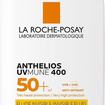 La Roche-Posay Anthelios UVmune Fluid SPF50+ sunscreen 50ml tube — front view