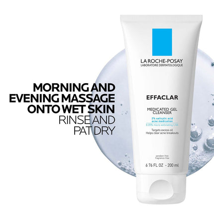 La Roche-Posay Effaclar Medicated Jel Temizleyici 200 ml | Akne Karşıtı Yüz Temizleyici