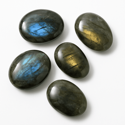 Labradorite Palm Stones – Flashy & Polished (Per LB)