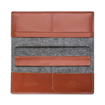 Kyrgies Wool Felt Travel Wallet — Passport & Checkbook Size