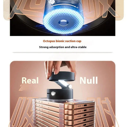 MagniHold DuoFold Magnetic Phone Holder | Vacuum Suction & N52 Magnet for Car, Desk & Home