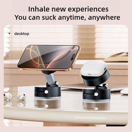 MagniHold DuoFold Magnetic Phone Holder | Vacuum Suction & N52 Magnet for Car, Desk & Home