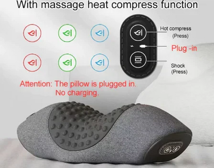 Cervical Hot Pillow Massager | Heated Neck & Shoulder Massage Pillow for Pain Relief