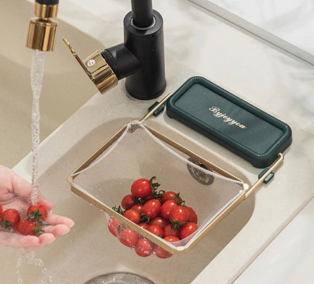 MeshMate Waste Rack | Foldable Sink Strainer with 50 Bags