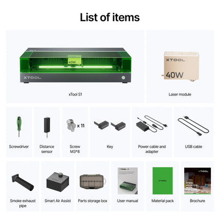 xTool S1 Enclosed Diode Laser Cutter | Professional Class 1 Safety Laser Engraver