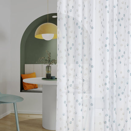 Modern Cubic Play Sheer Curtains