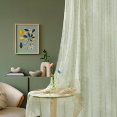 Modern Cubic Play Sheer Curtains