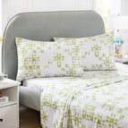 White -Green Patchwork / Queen