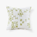 White -Green Patchwork / 16x16