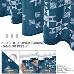 Modern Patchwork Shower Curtains