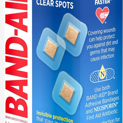 50 individually wrapped sterile Band-Aid clear spot bandages