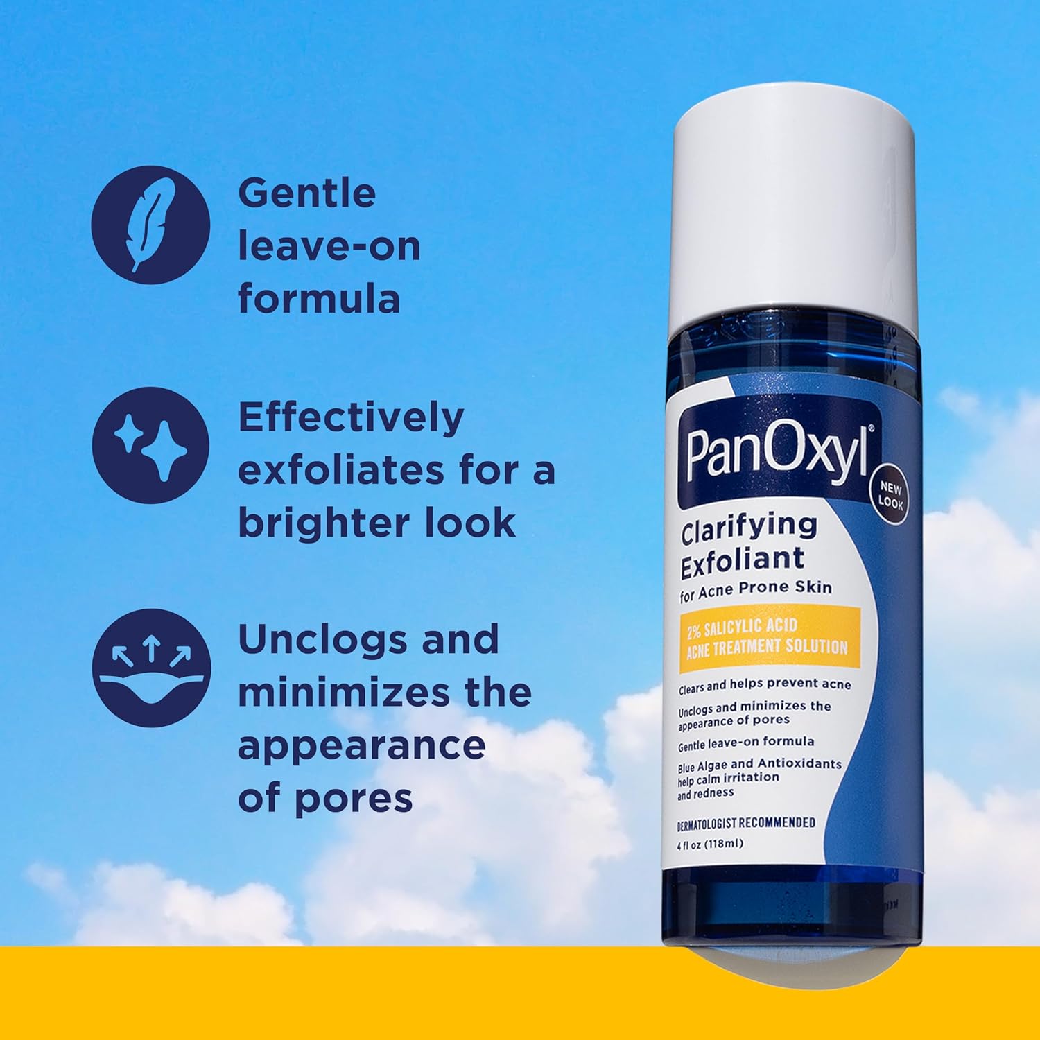 PanOxyl clear liquid texture on skin demonstration