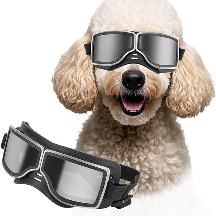 PETLESO Dog Goggles Large Breed, Large Dog Sunglasses Eye Protection for Dogs Windproof Goggles for Medium Large Dog Riding Biking Driving, Black - Marcapon