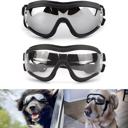 PETLESO Dog Goggles Large Breed, Large Dog Sunglasses Eye Protection for Dogs Windproof Goggles for Medium Large Dog Riding Biking Driving, Black - Marcapon