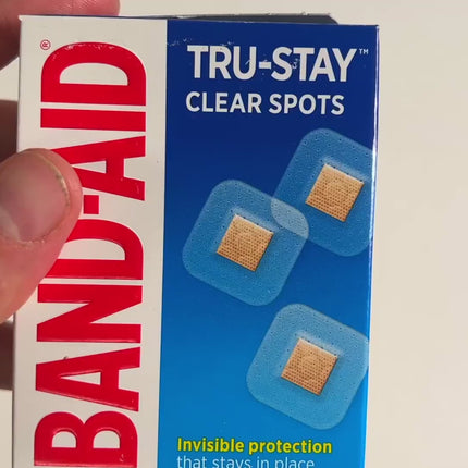 Home first aid kit with Band-Aid Tru-Stay Clear Spots 50 count