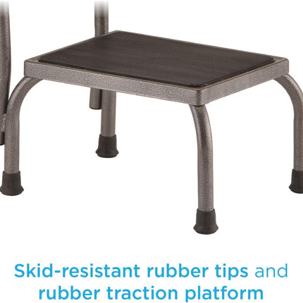 Nova Step Stool With Hand Rail – Safe, Durable, Non-Slip Step Up Stool 6066