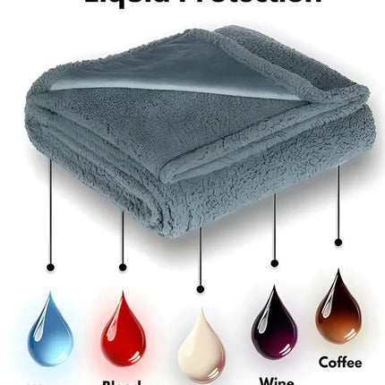 Protection Blanket | 100% Waterproof Sherpa & Flannel Throw