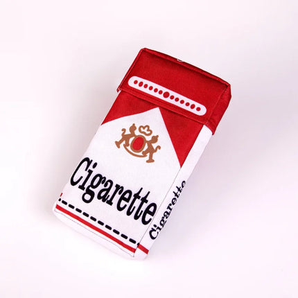 PuffPlay Cigarette Toy | Interactive Squeaky Dog Toy with Treat Box