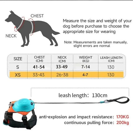 PullGuard LeashMate | 2-in-1 Retractable Harness & Leash for Small Dogs
