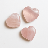 Rose Quartz Mini Hearts – Soft Pink Crystal (Per LB)