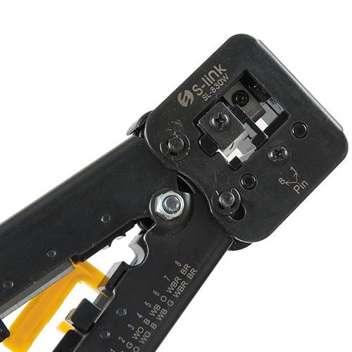 S-Link SL-830W RJ45 RJ11 Dual Crimping Tool – Cable Cutter & Stripper