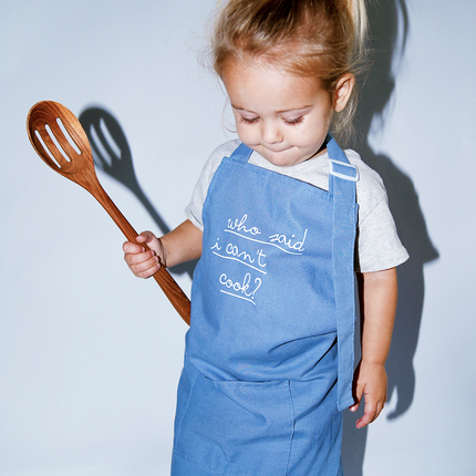 Little Chef Embroidered Linen Cooking Apron