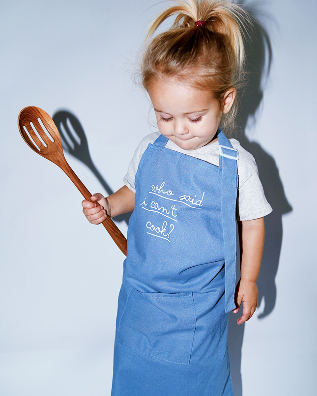 Little Chef Embroidered Linen Cooking Apron