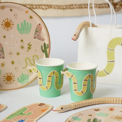 Sssssnake Catcher Cowboy Party Cups (x 12)