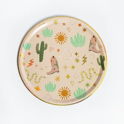 Sssssnake Catcher Western Theme Paper Plates (x 12)