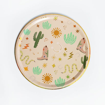 Sssssnake Catcher Western Theme Paper Plates (x 12)