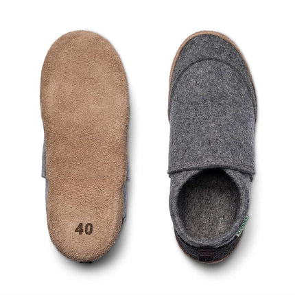 Tengries — Wool Felt House Shoes with Leather Sole