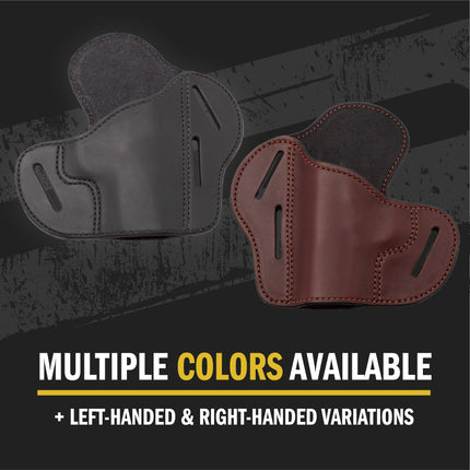 The Ultimate Leather Gun Holster | 3 Slot Pancake Style Belt Holster | Handmade in the USA! | Fits all 1911 Style Handguns