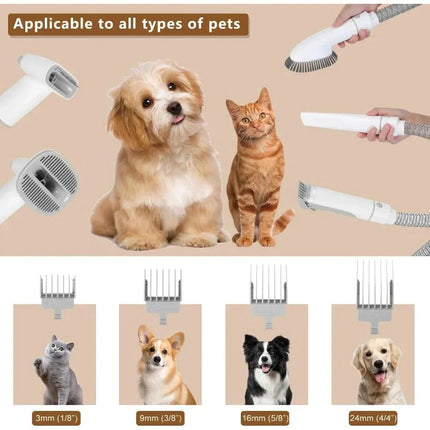 V.I.P Pet Grooming Kit | 5-in-1 Vacuum Grooming System for Dogs & Cats