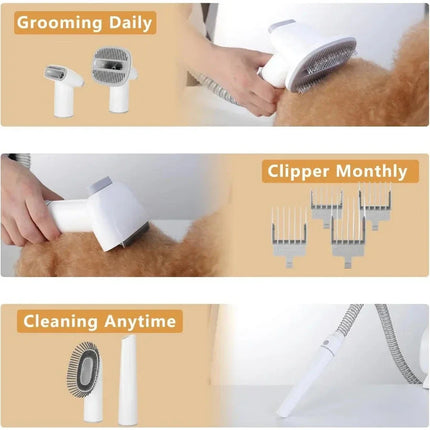 V.I.P Pet Grooming Kit | 5-in-1 Vacuum Grooming System for Dogs & Cats