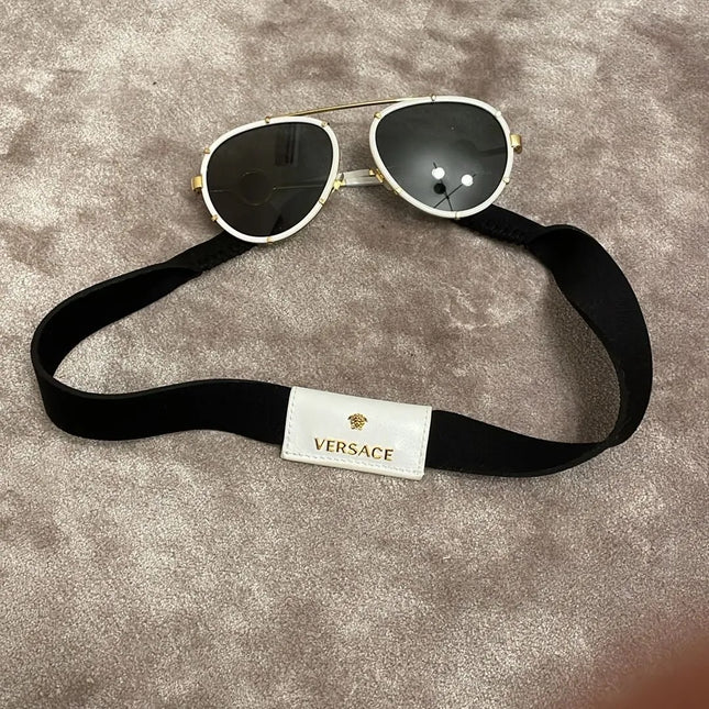 Pre-Owned Versace 2232 Black Unisex Sunglasses – Excellent Condition