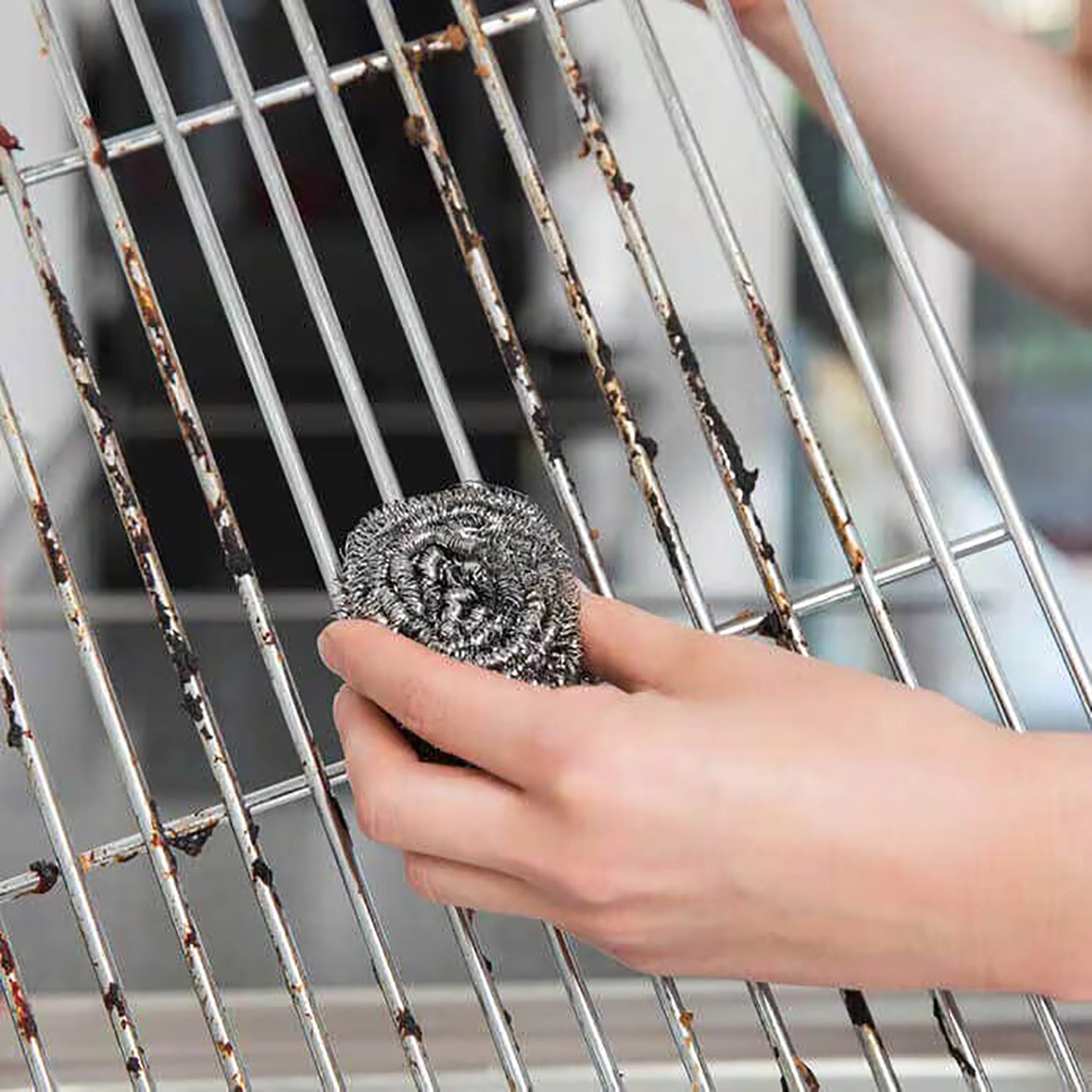 Vileda Glitzi spiral stainless steel scourer for heavy duty kitchen cleaning and yanmış kalıntılar için paslanmaz çelik sünger