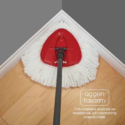 Vileda Turbo 2in1 Spin Mop & Bucket Set – 130cm Extendable Handle