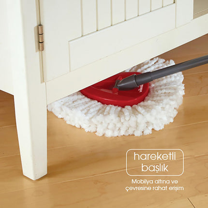 Vileda Turbo 2in1 Spin Mop & Bucket Set – 130cm Extendable Handle