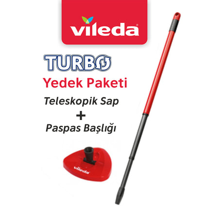 Vileda Turbo Yedek Sap ve Üçgen Paspas Başlığı