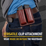 Leather Double Magazine Holder – IWB & OWB | Made in USA
