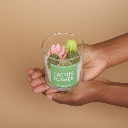 Cactus Flower Container Candle