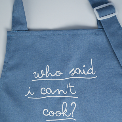 Little Chef Embroidered Linen Cooking Apron