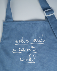 Little Chef Embroidered Linen Cooking Apron