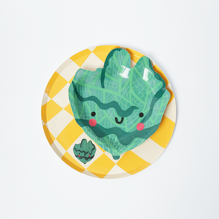 Little Chef Checkered Paper Plates (x 12)