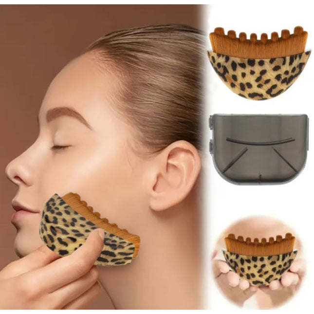 Leopard Print Lymphatic Drainage Facial Massage Brush