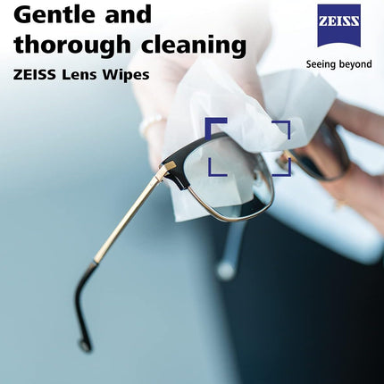 ZEISS Pre-Moistened Lens Cleaning Wipes – Anti-Fog, Streak-Free, Safe for Coated Glasses & Screens – 80 to 600 Count