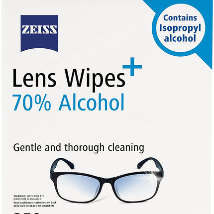 ZEISS Pre-Moistened Lens Cleaning Wipes – Anti-Fog, Streak-Free, Safe for Coated Glasses & Screens – 80 to 600 Count